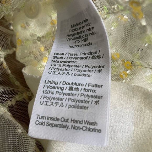 NWT Collection cropped gamine shirt with patterned sequins - Picture 12 of 12